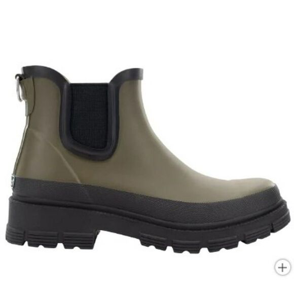 CHOOKA Women's CH Storm Chelsea Rain Boot In Olive, Size 7 - Picture 3 of 6
